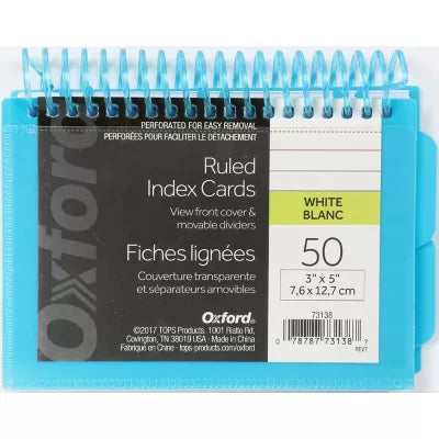 INDEX CARD 3X5 BOUND POLYCOVER - New (SKU: 16859062)