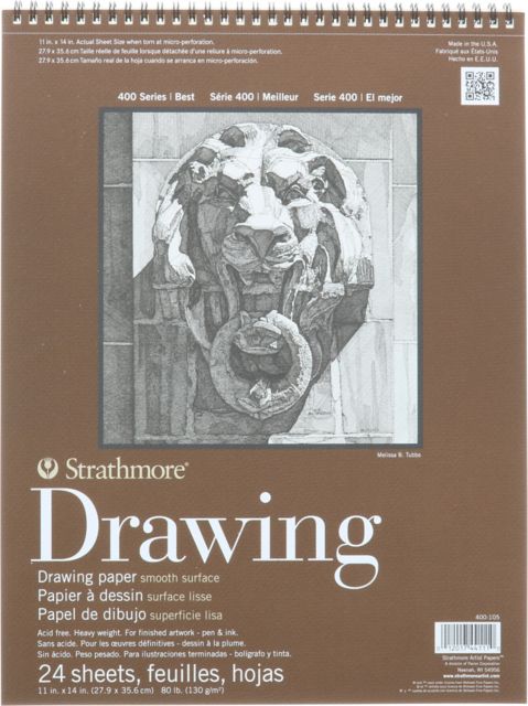DRAWING 400 SMOOTH 11X14 SPIRAL BOUND 24 SHEETS