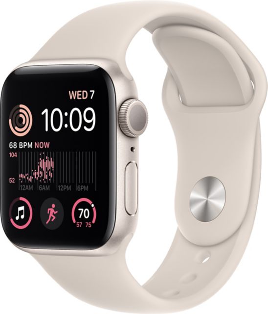 Apple Watch SE GPS 40mm Starlight Aluminum Case with Starlight Sport Band - M/L - ONLINE ONLY